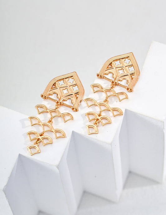 Geometric Statement Earrings - Gold & Silver